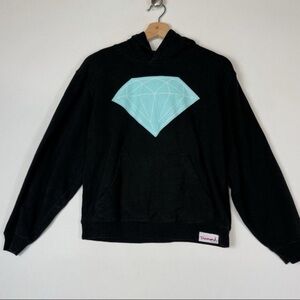 Diamond Supply Co. Black Hoodie with Aqua Diamond